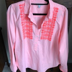 J Crew Embroidered shirt size 12